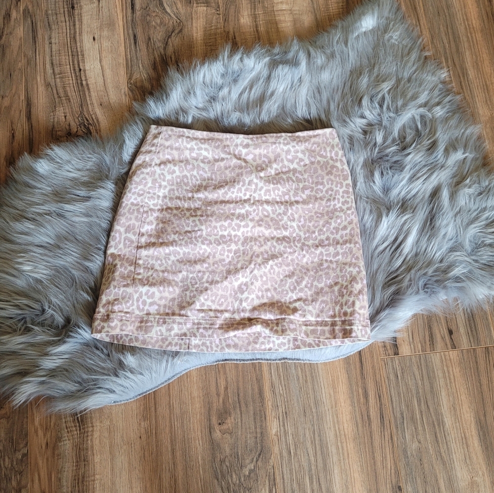 Leopard Print Mini Skirt